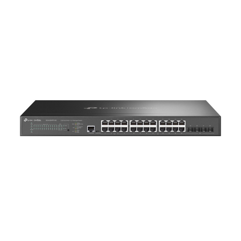 TP-Link Omada 24-Port 2.5GBASE-T and 4-Port 10GE SFP+ L2+ Managed Switch with 16-Port PoE+ & 8-Port PoE++ TP-Link Omada 24-Port 2.5GBASE-T and 4-Port 10GE SFP+ L2+ Managed Switch with 16-Port PoE+ & 8-Port PoE++