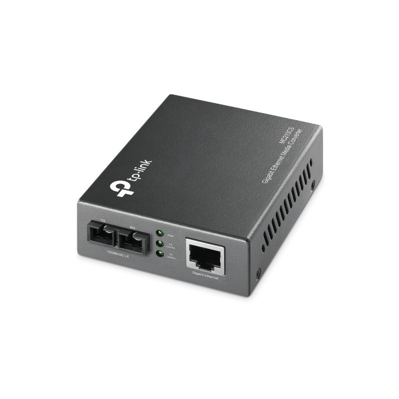 P-Link MC210CS network media converter 1000 Mbit/s 1310 nm Single-mode Black