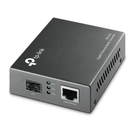 P-Link MC220L network media converter 1000 Mbit/s Multi-mode, Single-mode Black