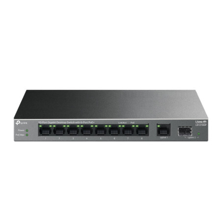 P-Link 10-Port Gigabit Desktop Switch with 8-Port PoE+