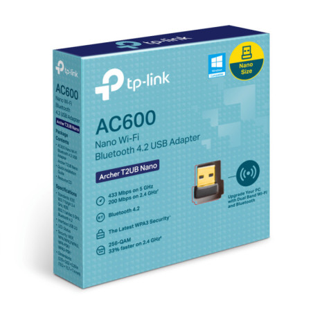 P-Link AC600 Nano Wi-Fi Bluetooth 4.2 USB Adapter