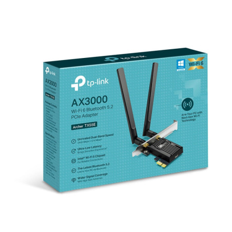 P-Link AX3000 Wi-Fi 6 Bluetooth 5.2 PCIe Adapter